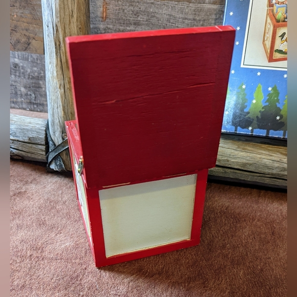 1984 Enesco Wooden Musical Christmas Box Vintage Collectible - Picture 5 of 13